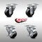 Service Caster 3.5 Inch SS Soft Rubber Wheel Swivel Top Plate Caster Set with 2 Brakes SCC SCC-SS20S3514-SRS-2-TLB-2 - alternate 1